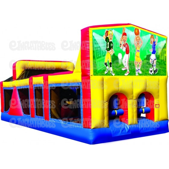 Inflatable Backyard Obstacle Course 30 Modular Large Panel