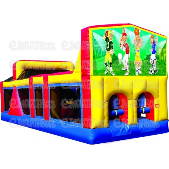 Inflatable Backyard Obstacle Course 30 Modular Large Panel