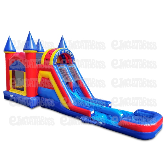 Bounce N Double Dip Dual Lane w/ Pool