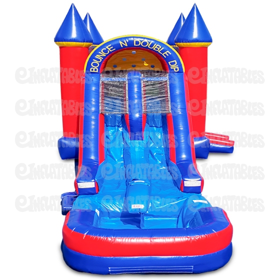 Bounce N Double Dip Dual Lane w/ Pool
