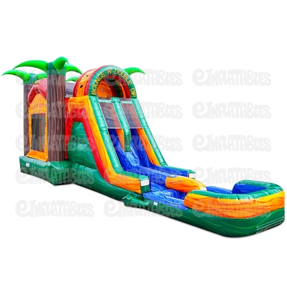 Aloha Bounce N Dip Double Lane w/ Pool