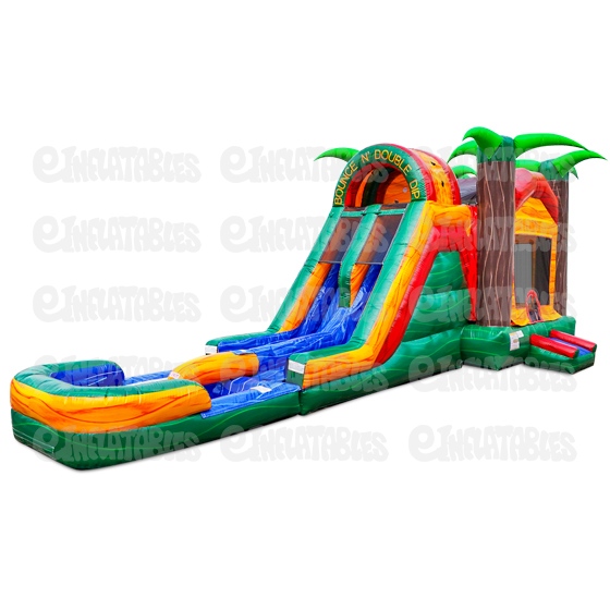 Aloha Bounce N Dip Double Lane w/ Pool