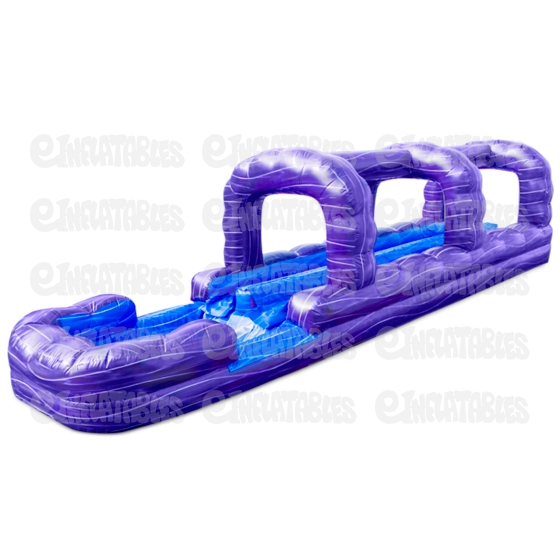 Purple n White Run N Splash 2 Lane Slide