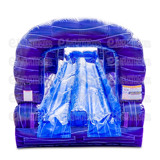 Purple n White Run N Splash 2 Lane Slide