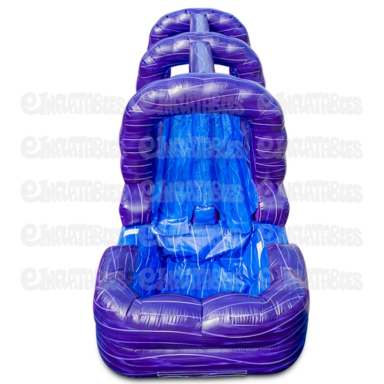 Purple n White Run N Splash 2 Lane Slide