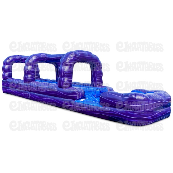 Purple n White Run N Splash 2 Lane Slide