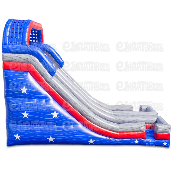 24 Patriotic Dual Lane Slide with Side Exits