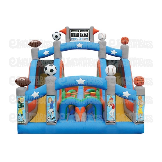 Inflatable Obstacle Course 1 Piece Mini Turbo Rush All Star