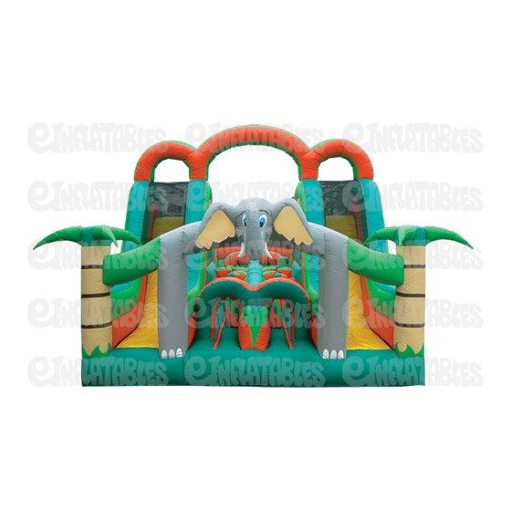 Inflatable Obstacle Course 1 Piece Mini Turbo Rush Jungle