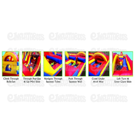 Inflatable Obstacle Course 3 Piece Unit Turbo Rush 360